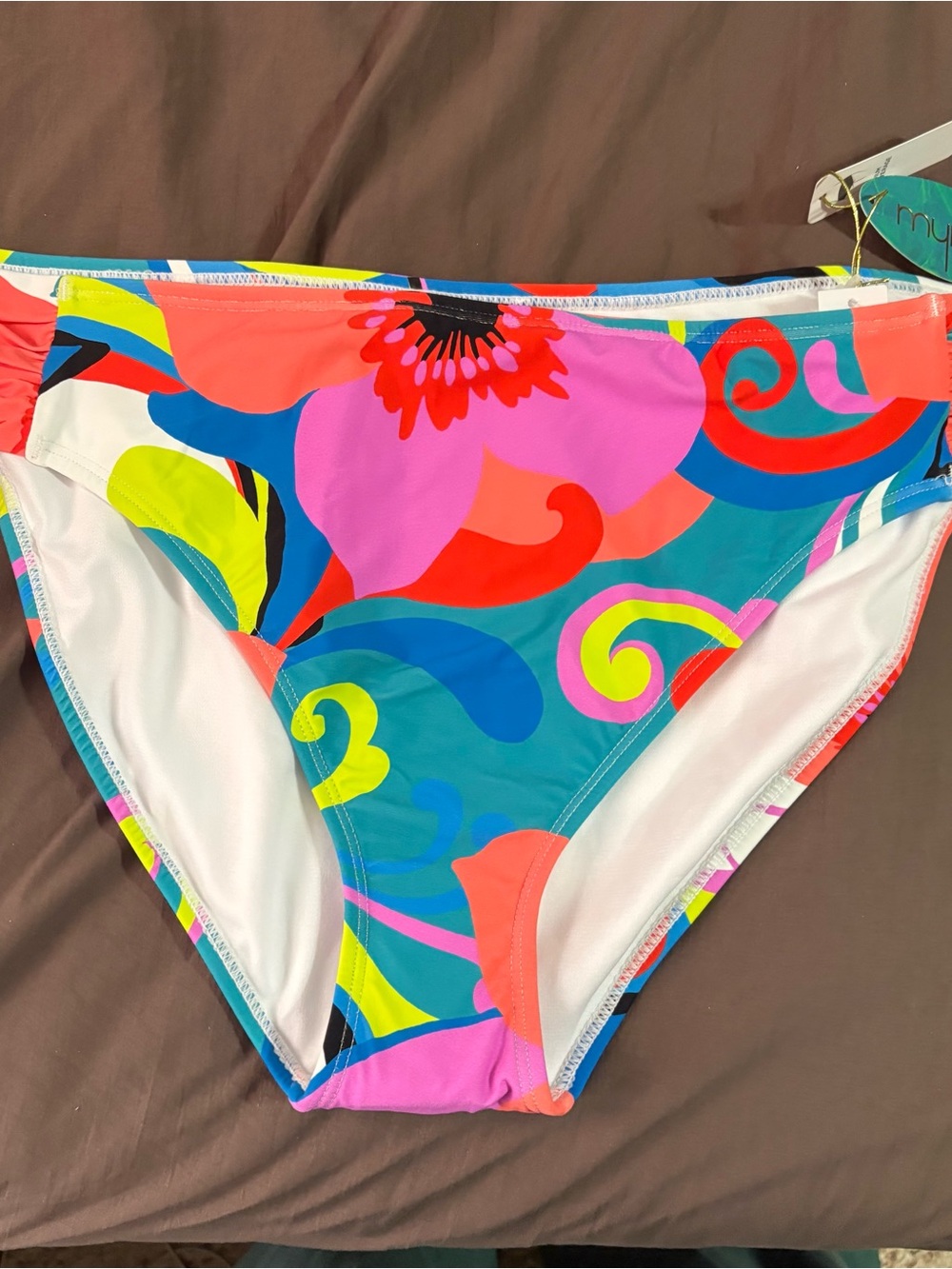 Mynah Multicolor Floral High-Waist Swim Bottom